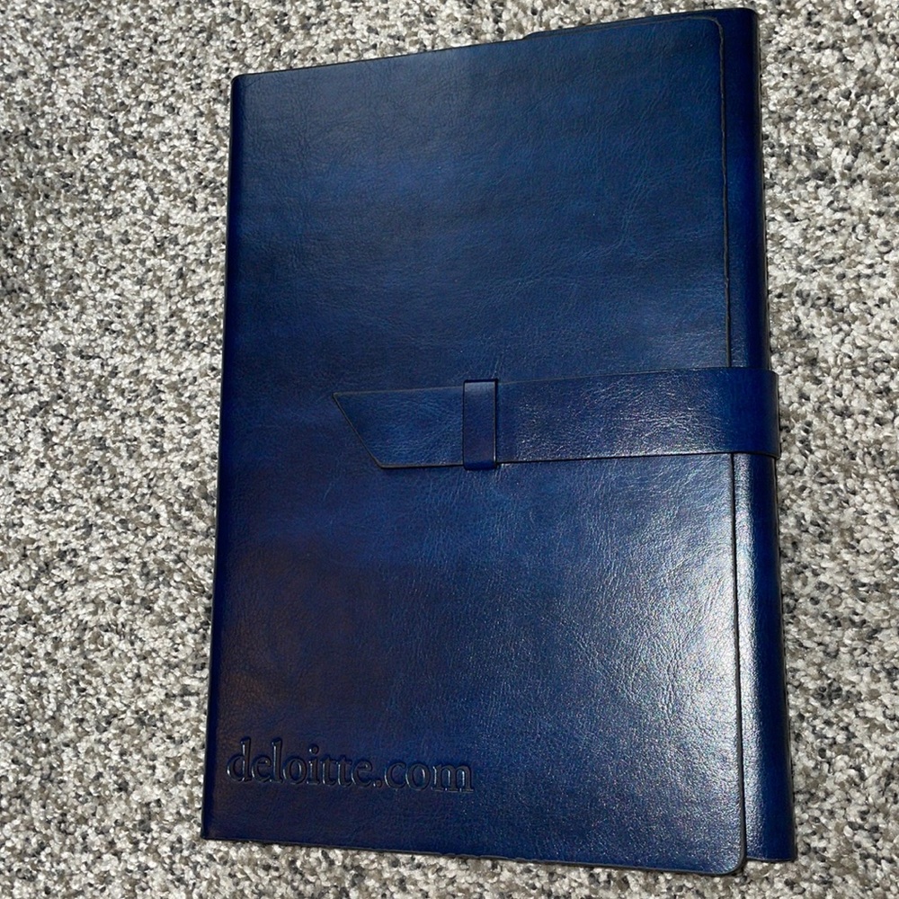 NWOT.  Deloitte Leather Day Planner.  Open style.